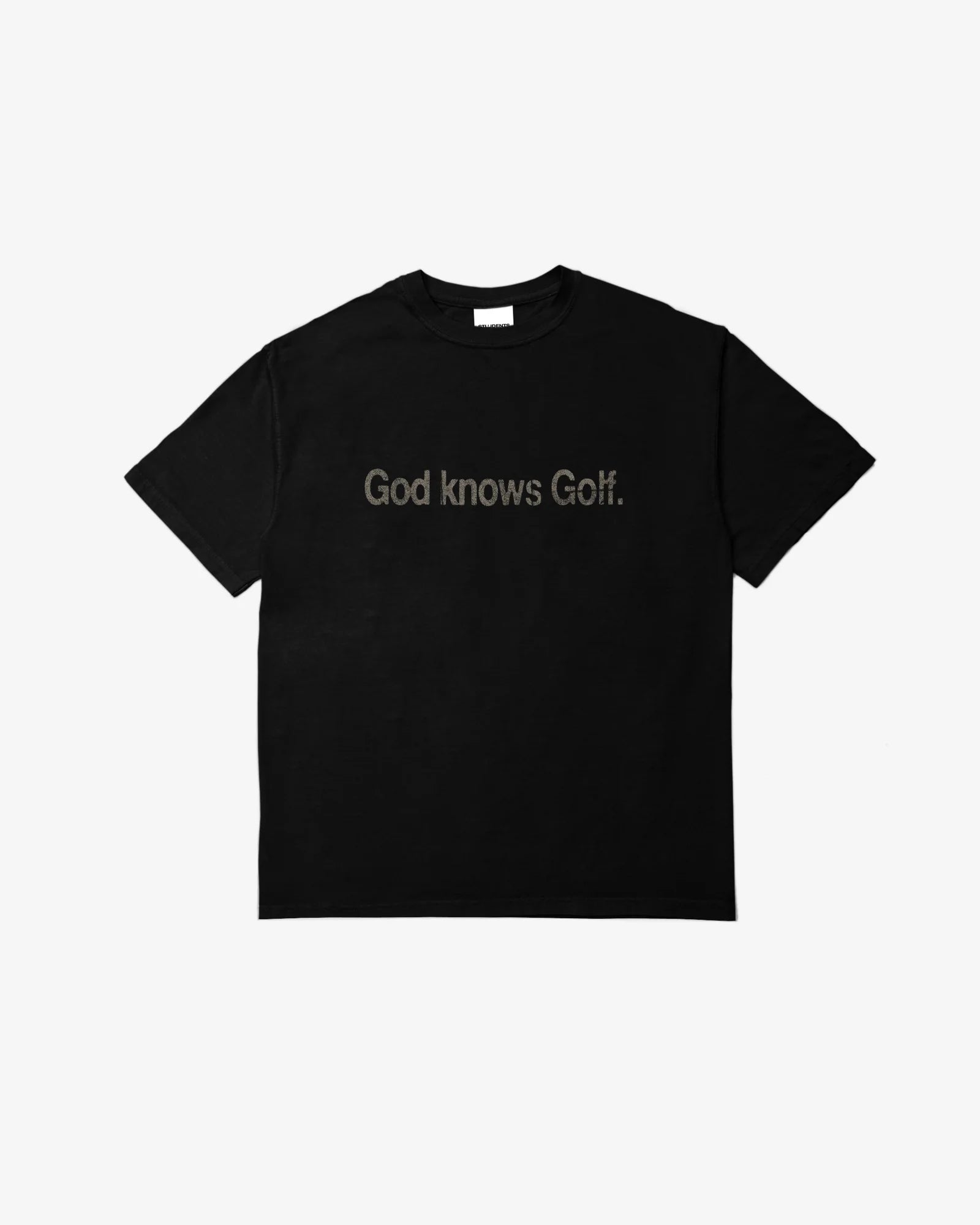 Students Golf God Knows T-Shirt Black