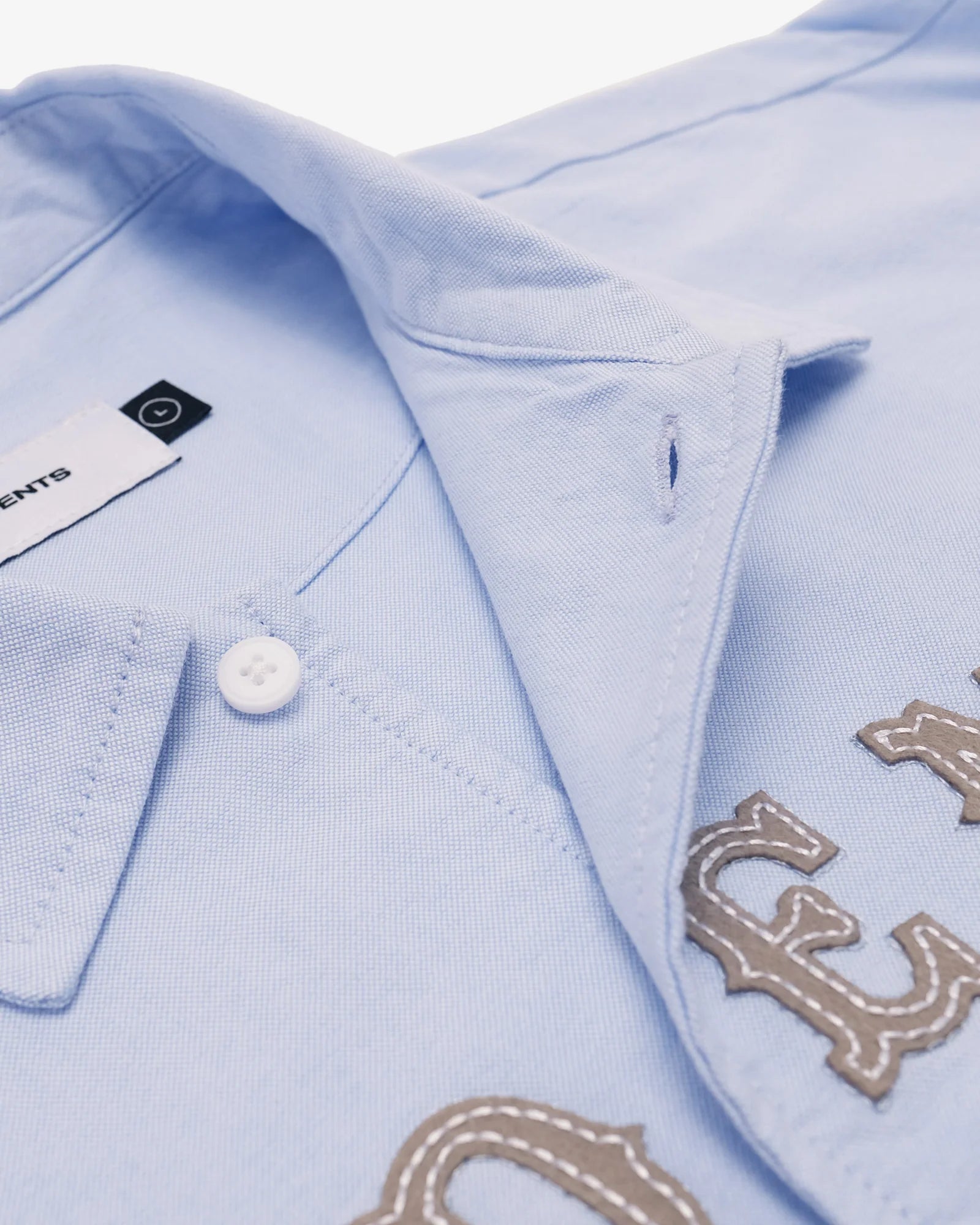 Students Golf Crescent S/S Button Up Shirt Blue