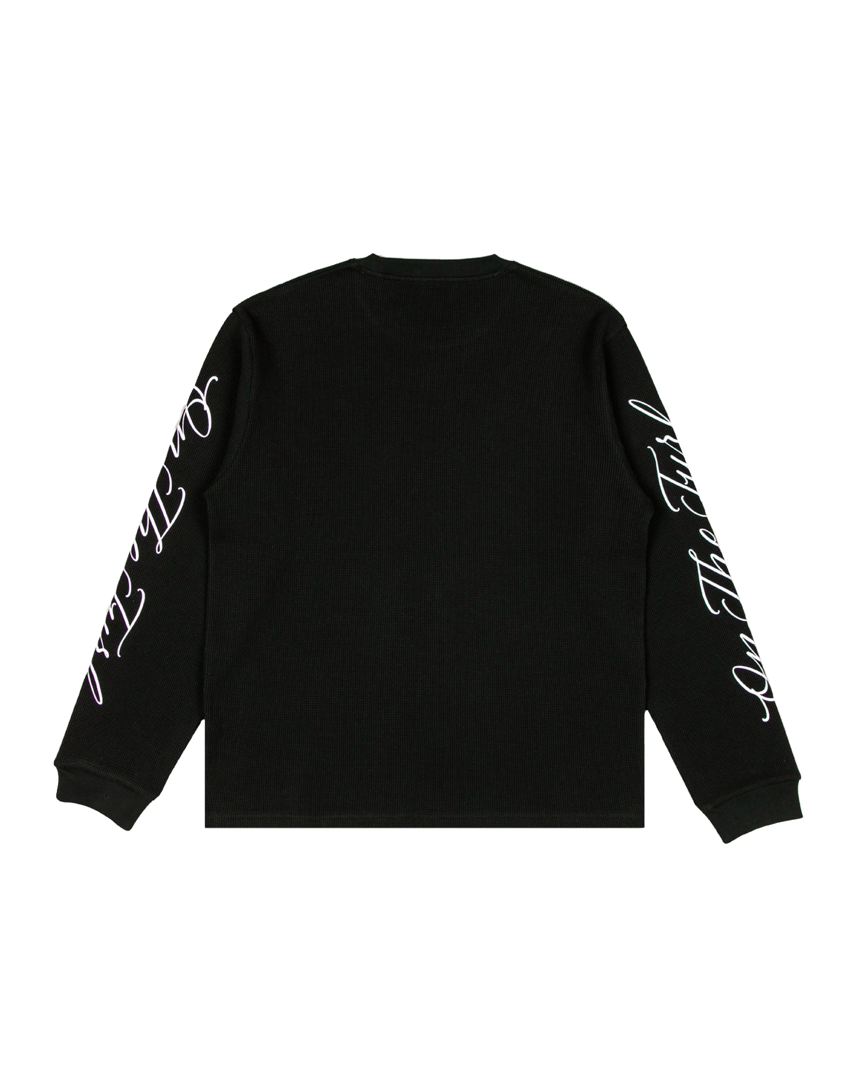 Born X Raised Fine Line Thermal Shirt - Black