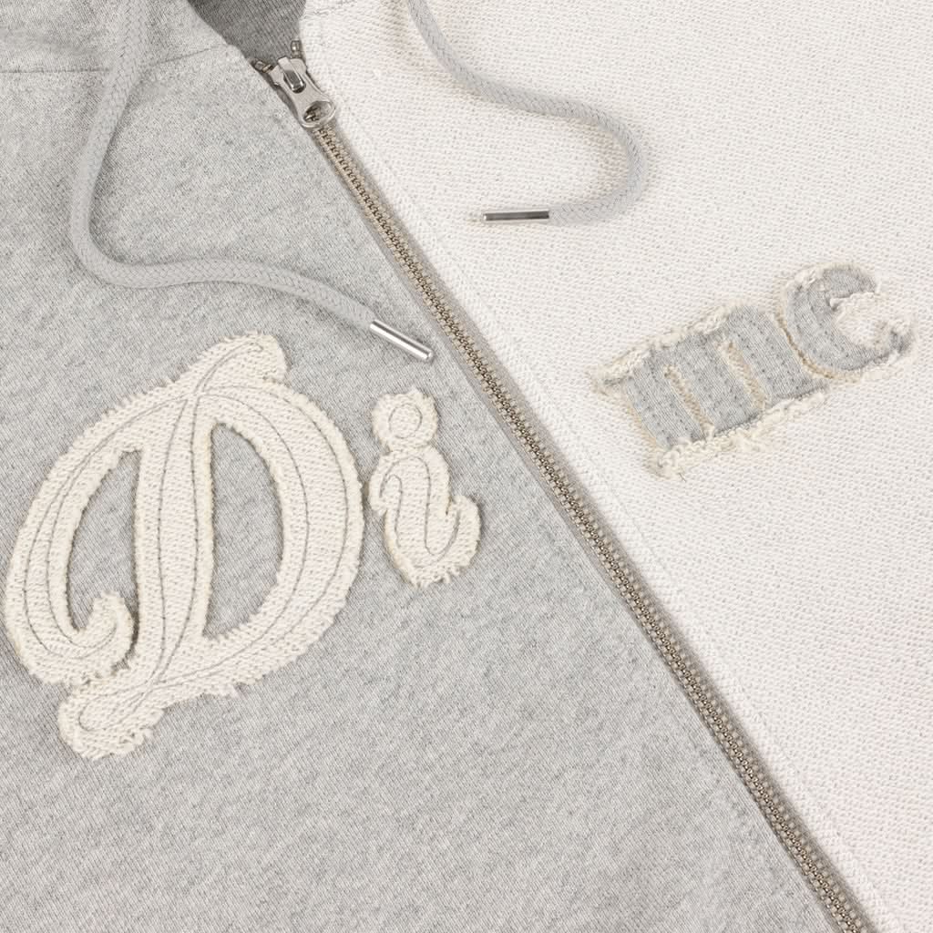 Dime MTL | Reverse French Terry Zip Hoodie – Grey