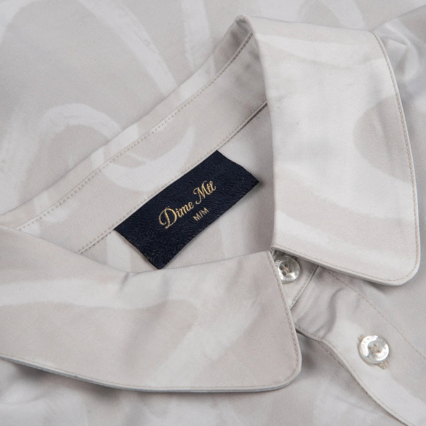 Dime MTL Chilling Satin Shirt – Cream