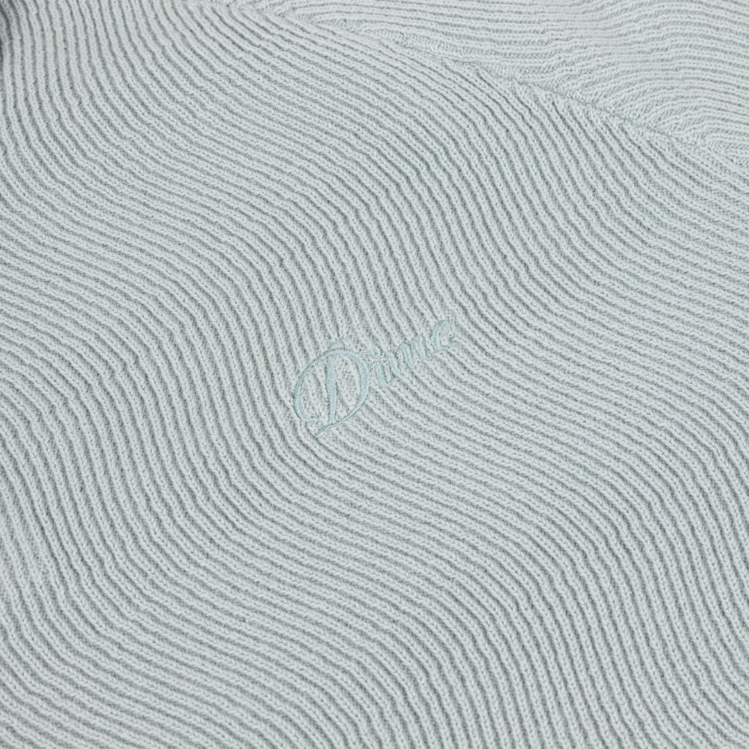 Dime MTL Cable Knit Polo Seafoam Polo