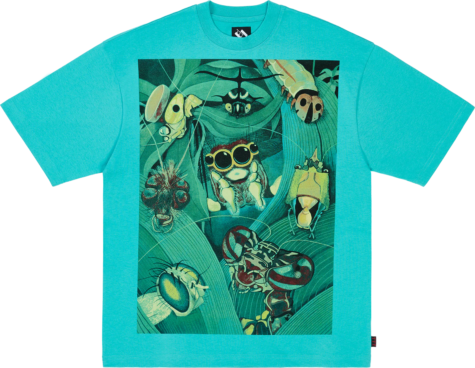 The Trilogy Tapes Bugs T-Shirt Aqua