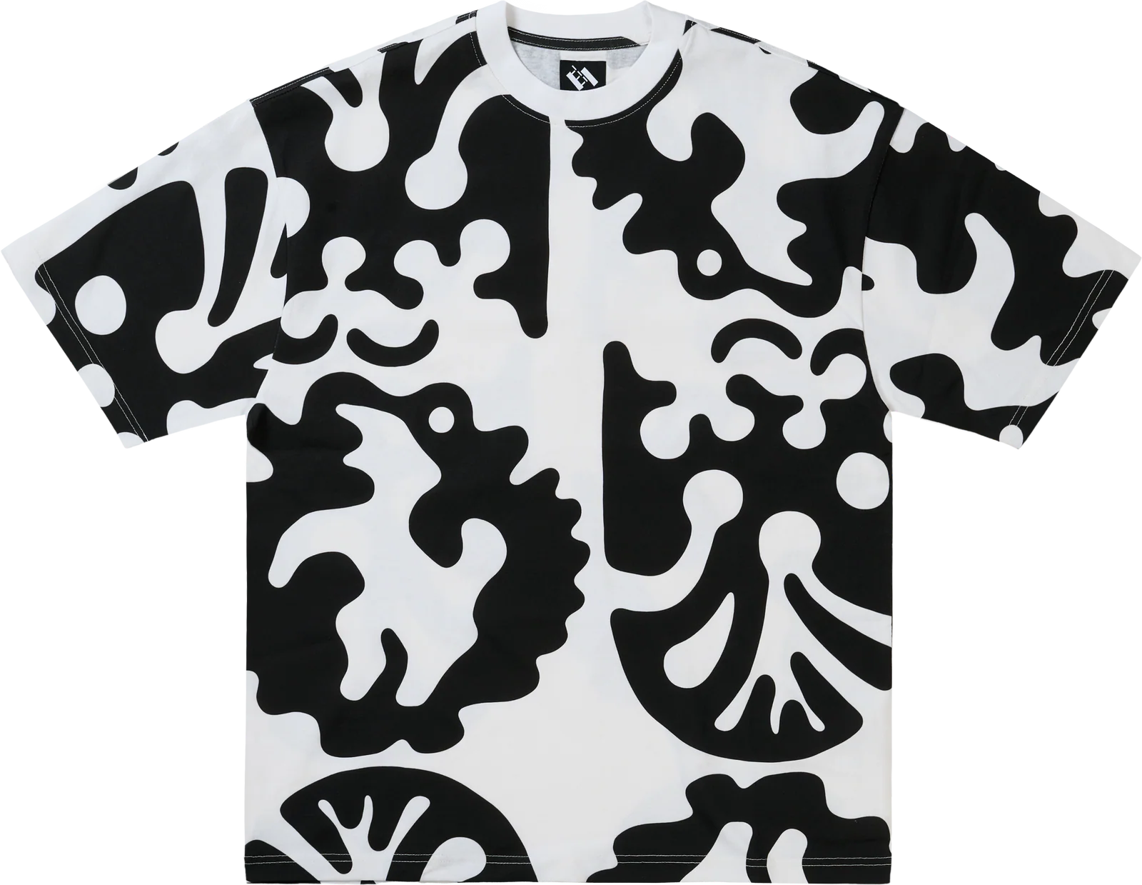 The Trilogy Tapes Clogged Bear T-Shirt Black White