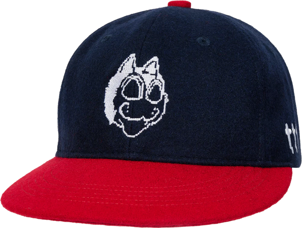 The Trilogy Tapes Digi Cat Wool Ball Cap Blue Red