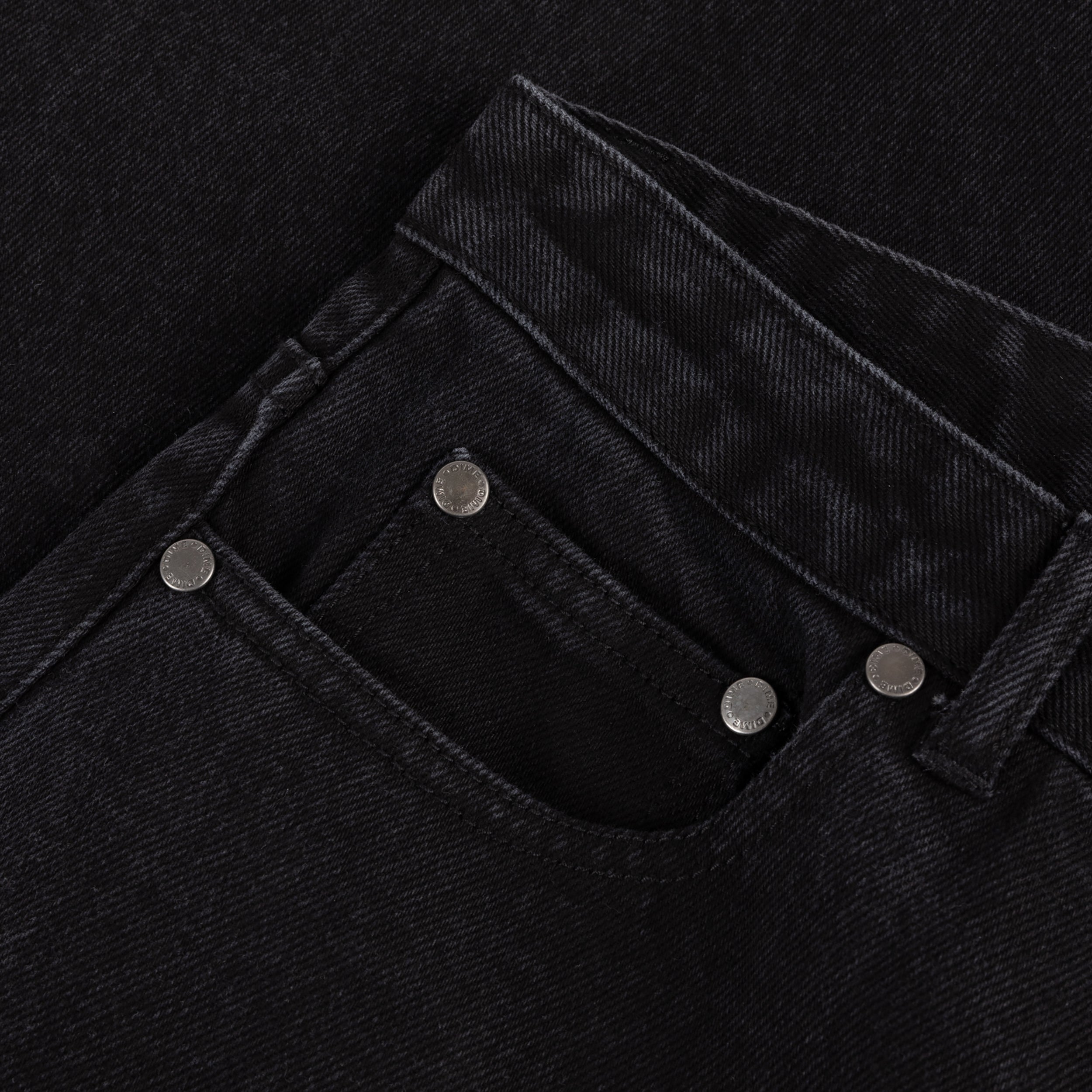 Dime MTL Women's Baggy Denim Pants Black — detail