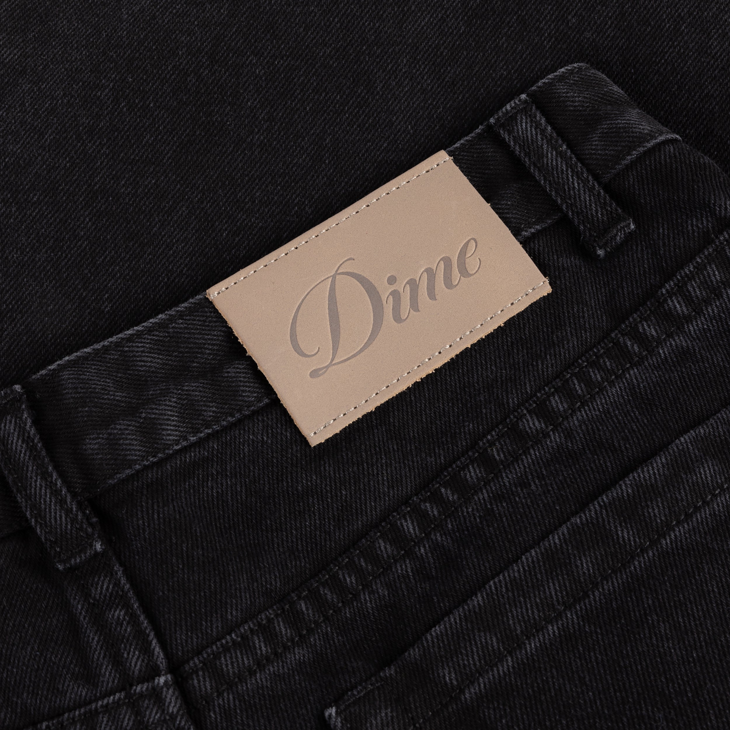 Dime MTL Women's Baggy Denim Pants Black — detail
