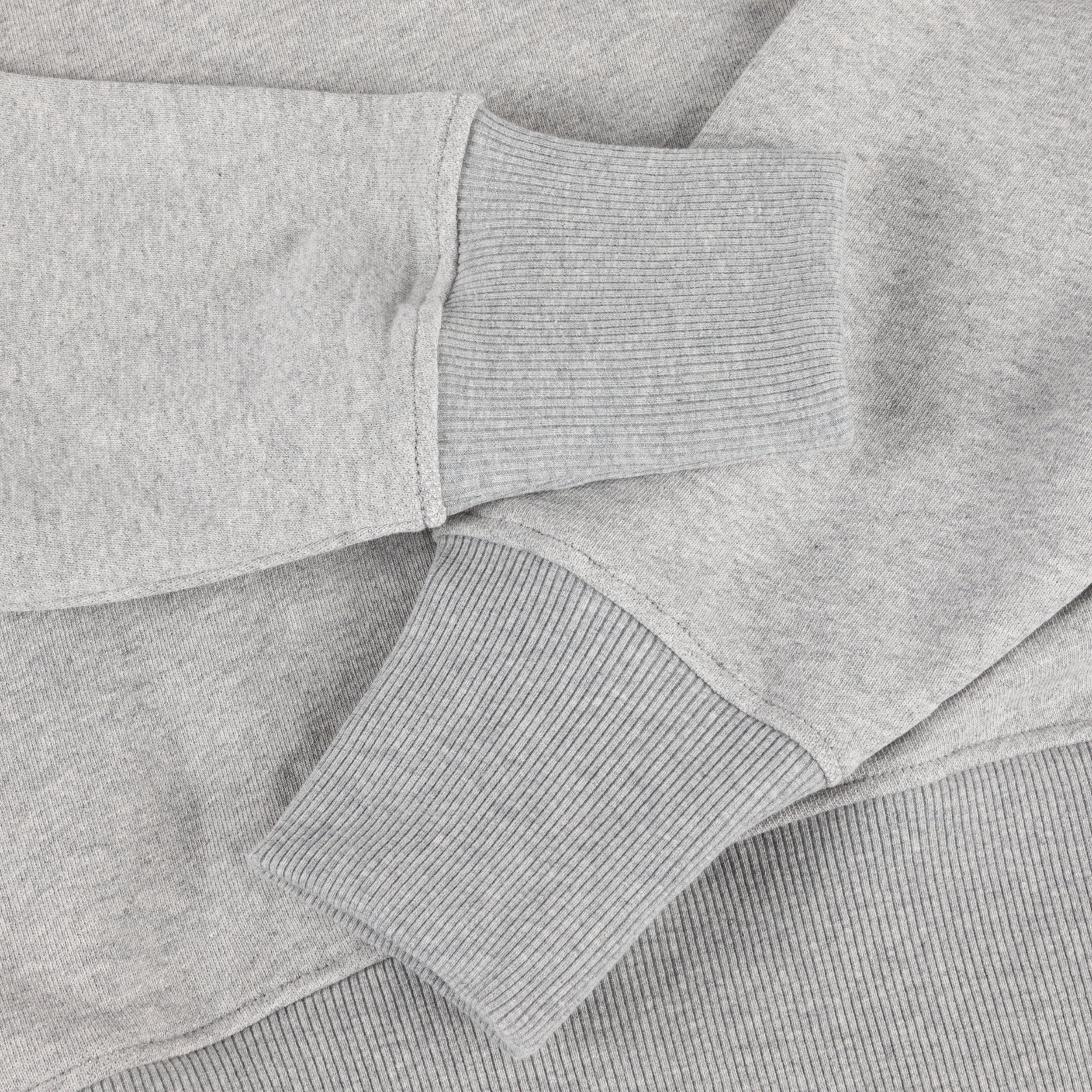 Dime MTL Cropped Zip Hoodie Heather Gray — detail