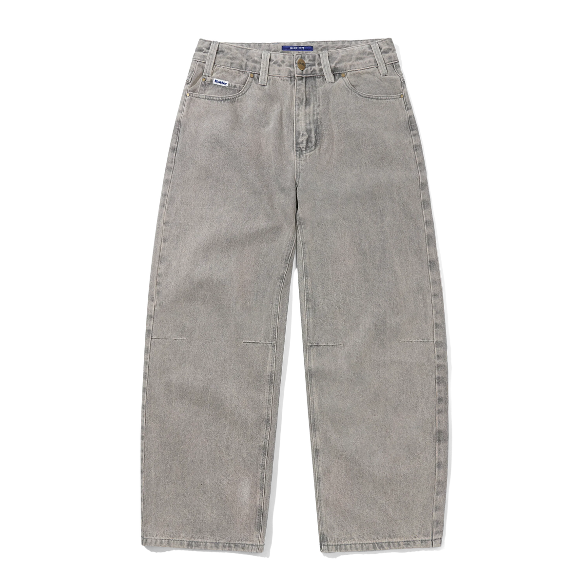 Butter Goods Wide Cut Denim Jeans Grey Wash — product shot