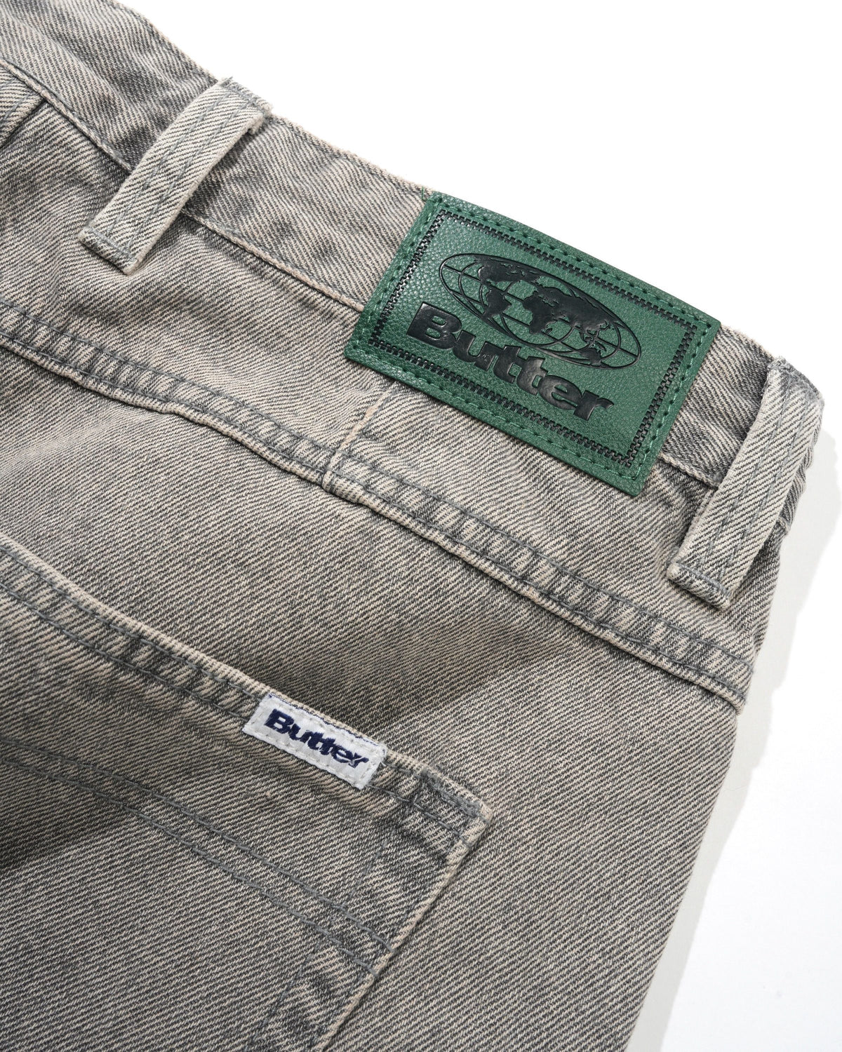 Butter Goods Wide Cut Denim Jeans Grey Wash — product shot