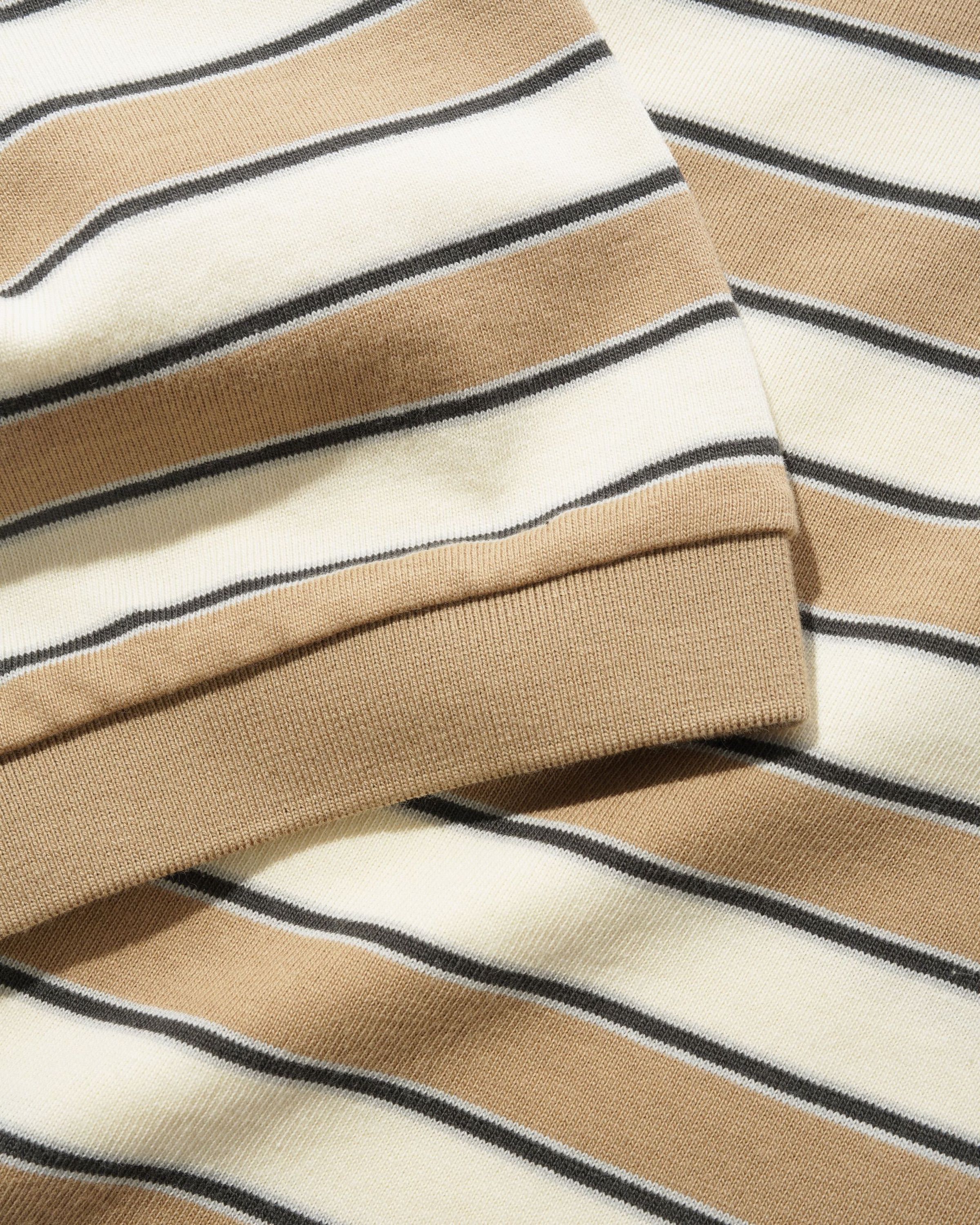 Butter Goods Witness Stripe Polo – Tan / Ivory