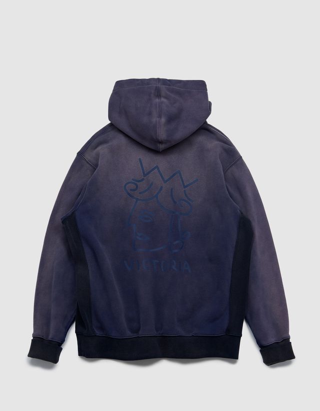 Victoria HK SF QH Hooded Sweatshirt Faded Navy
