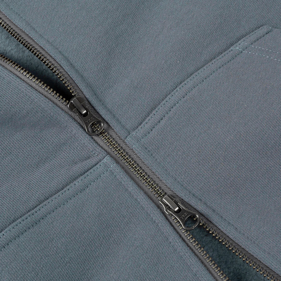Dime MTL Classic Small Logo Zip Hoodie Granite