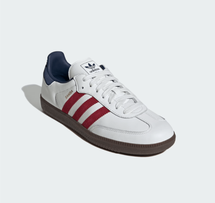 Adidas Samba OG shoe – White/Red/Indigo - Gallery Streetwear