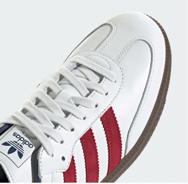 Adidas Samba OG shoe – White/Red/Indigo - Gallery Streetwear
