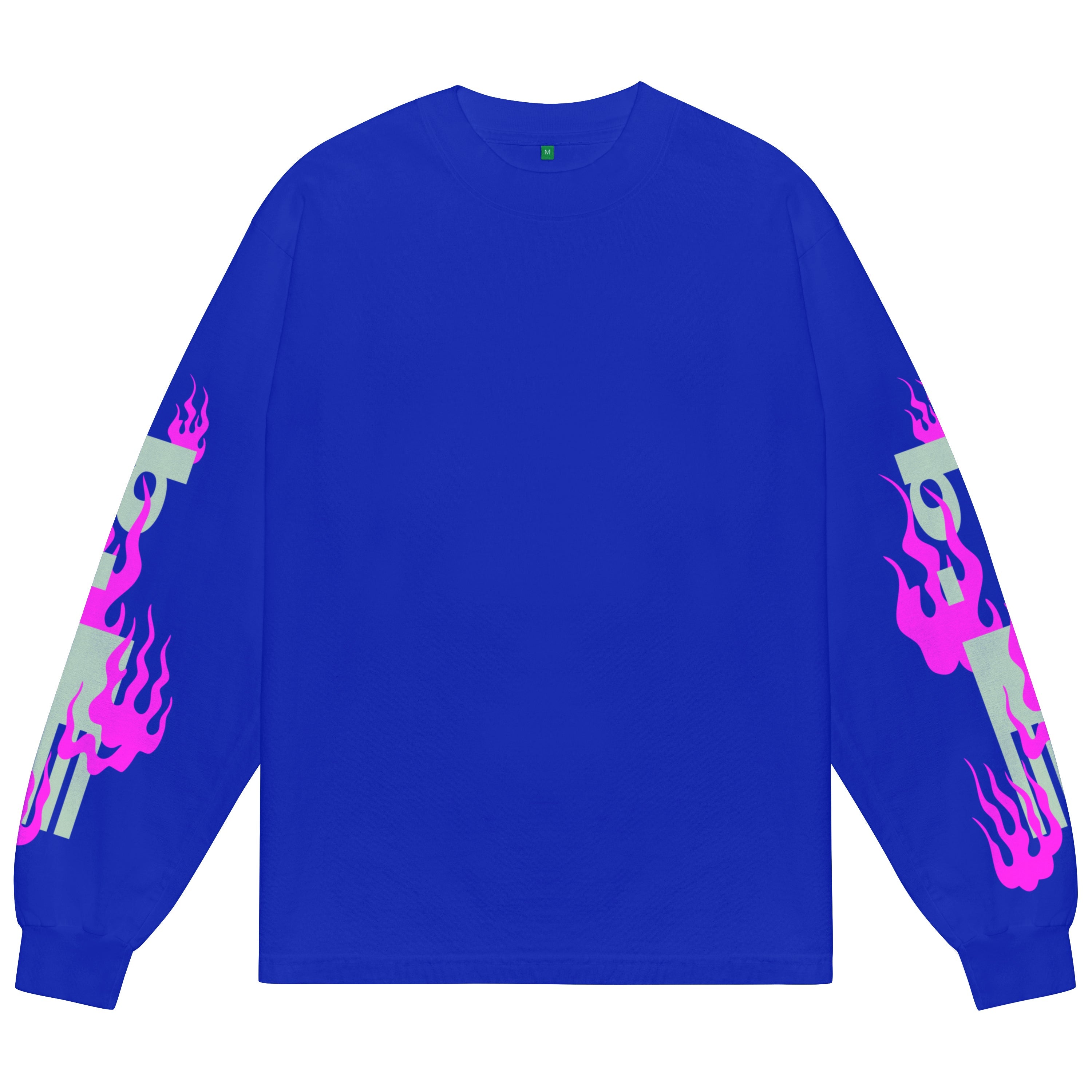 b.Eautiful Nagano long sleeve shirt in cobalt blue, front — Gallery Streetwear Canada