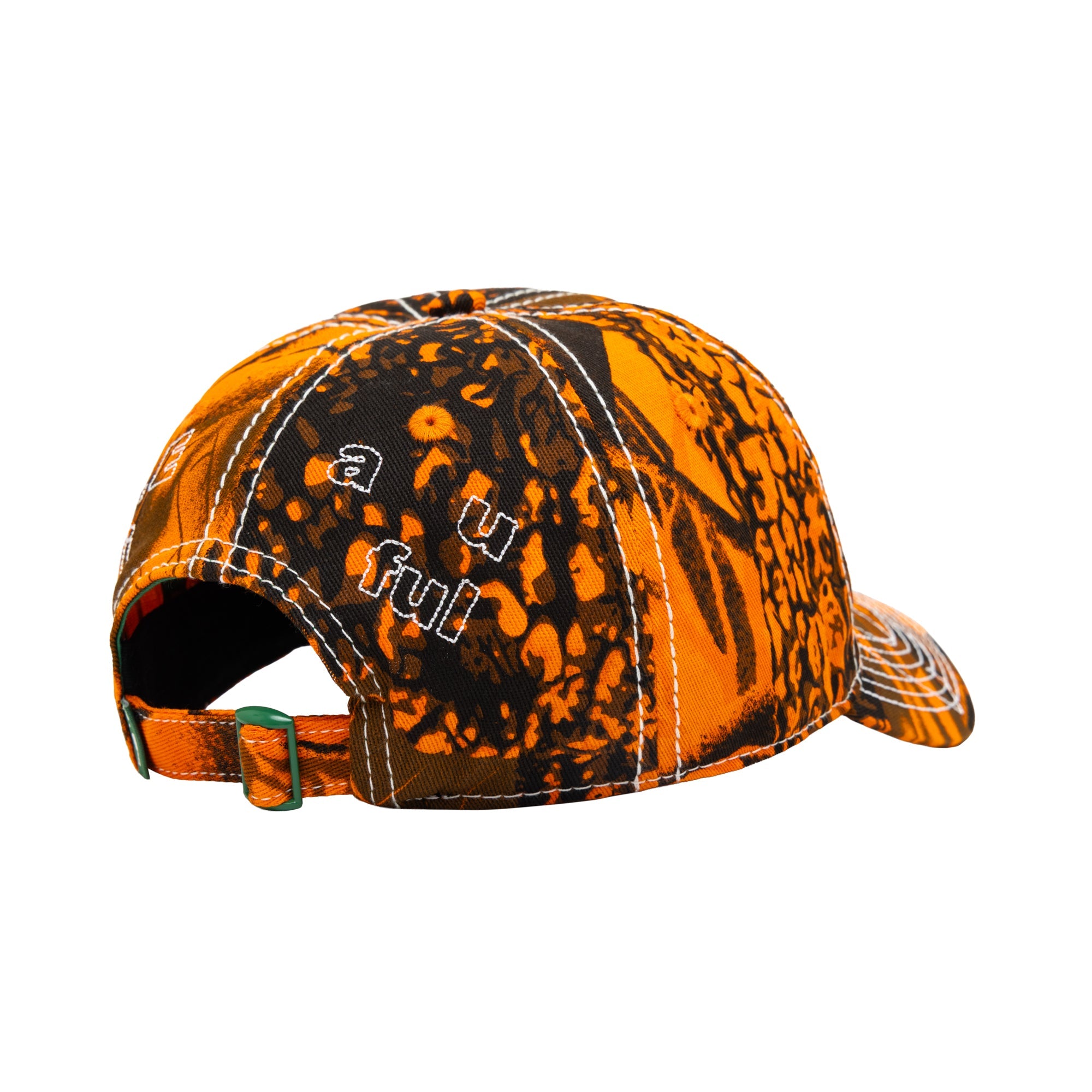 b.Eautiful Vapor Low Profile Hat orange camo, back velcro detail