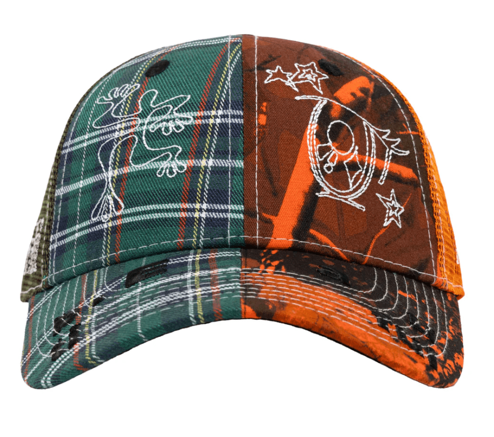 b.Eautiful Biyu Hat Fire Camo/Green Plaid - Gallery Streetwear