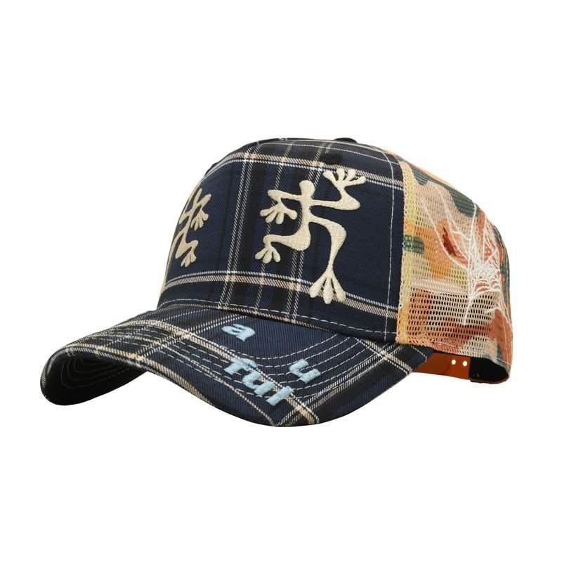 b.Eautiful | Biyu Trucker Hat – Navy Plaid - Gallery Streetwear