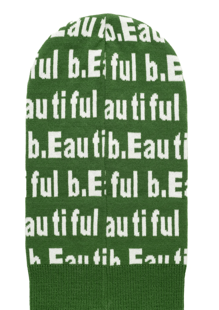 b.Eautiful Logo Ski Mask - Green - Gallery Streetwear