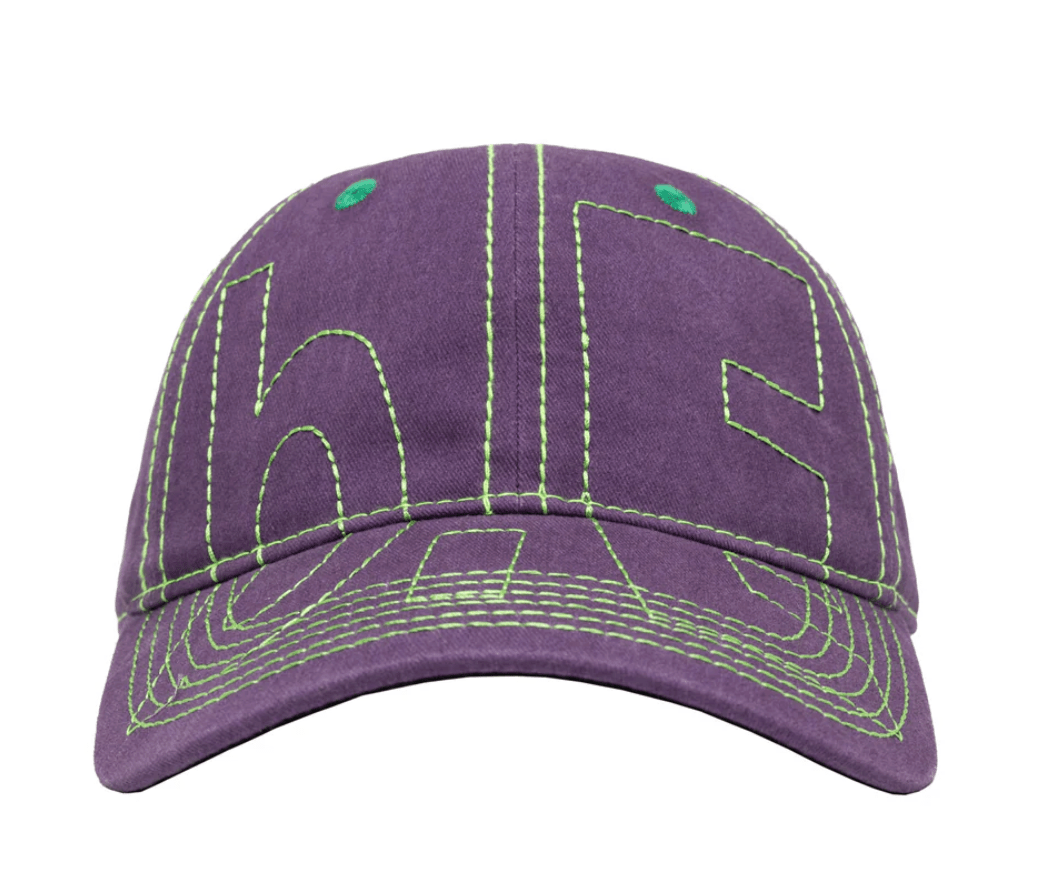 b.Eautiful Vapor 6 Panel Hat - Washed Purple / Lime - Gallery Streetwear