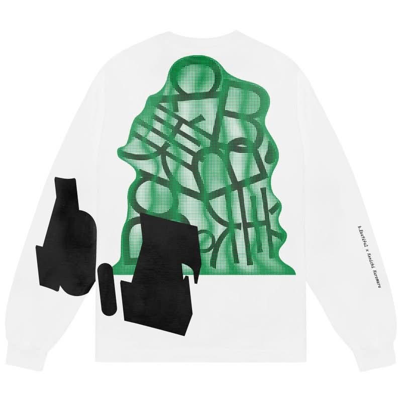 b.Eautiful x Kenichi Kuromaru | Net Long Sleeve Shirt – White - Gallery Streetwear