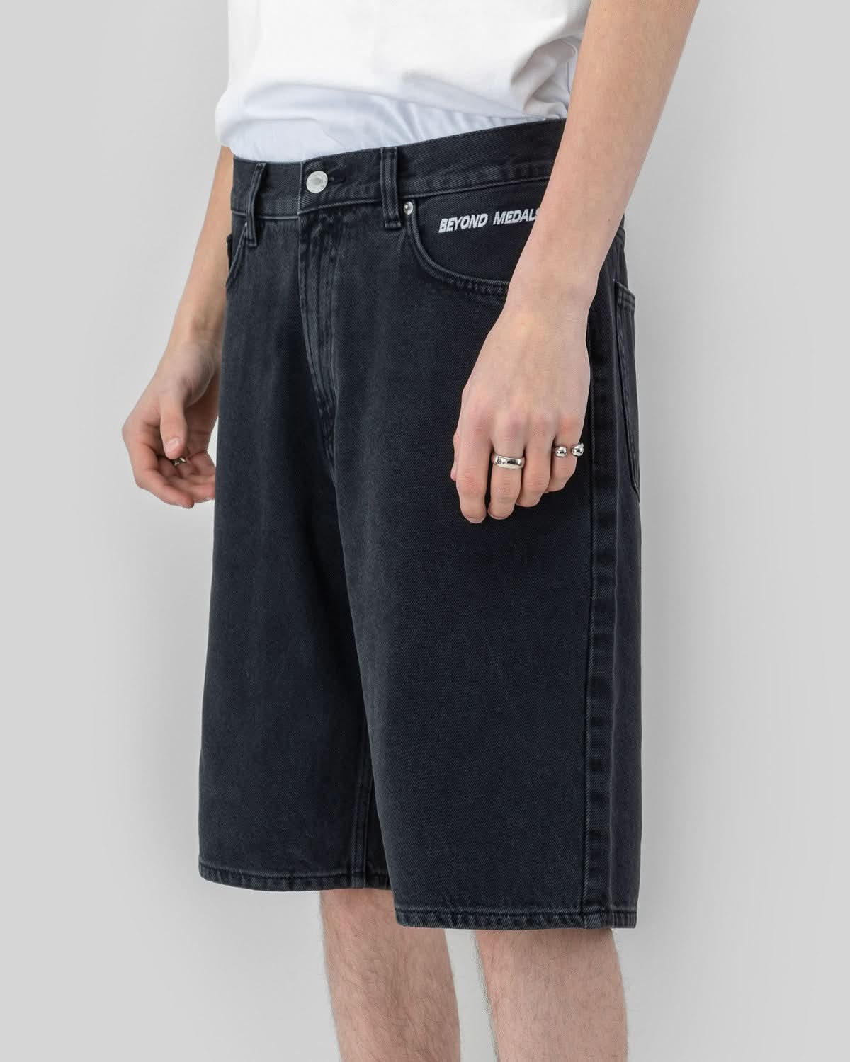 Beyond Medals Jeans Shorts - Black - Gallery Streetwear
