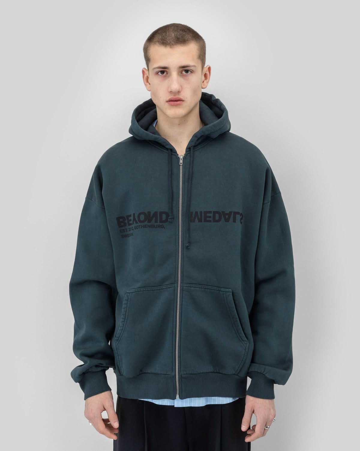 Beyond Medals Reverse Logo Zip Hoodie - Gallery Streetwear