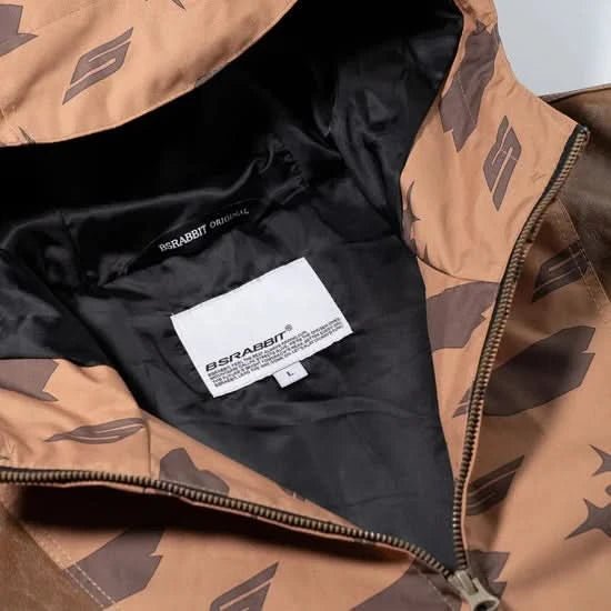 BS Rabbit JS Cut Panel Hooded Jacket – Brown - Gallery Streetwear