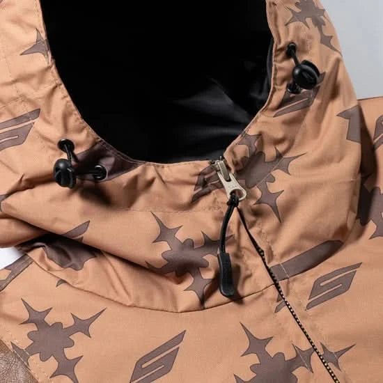 BS Rabbit JS Cut Panel Hooded Jacket – Brown - Gallery Streetwear