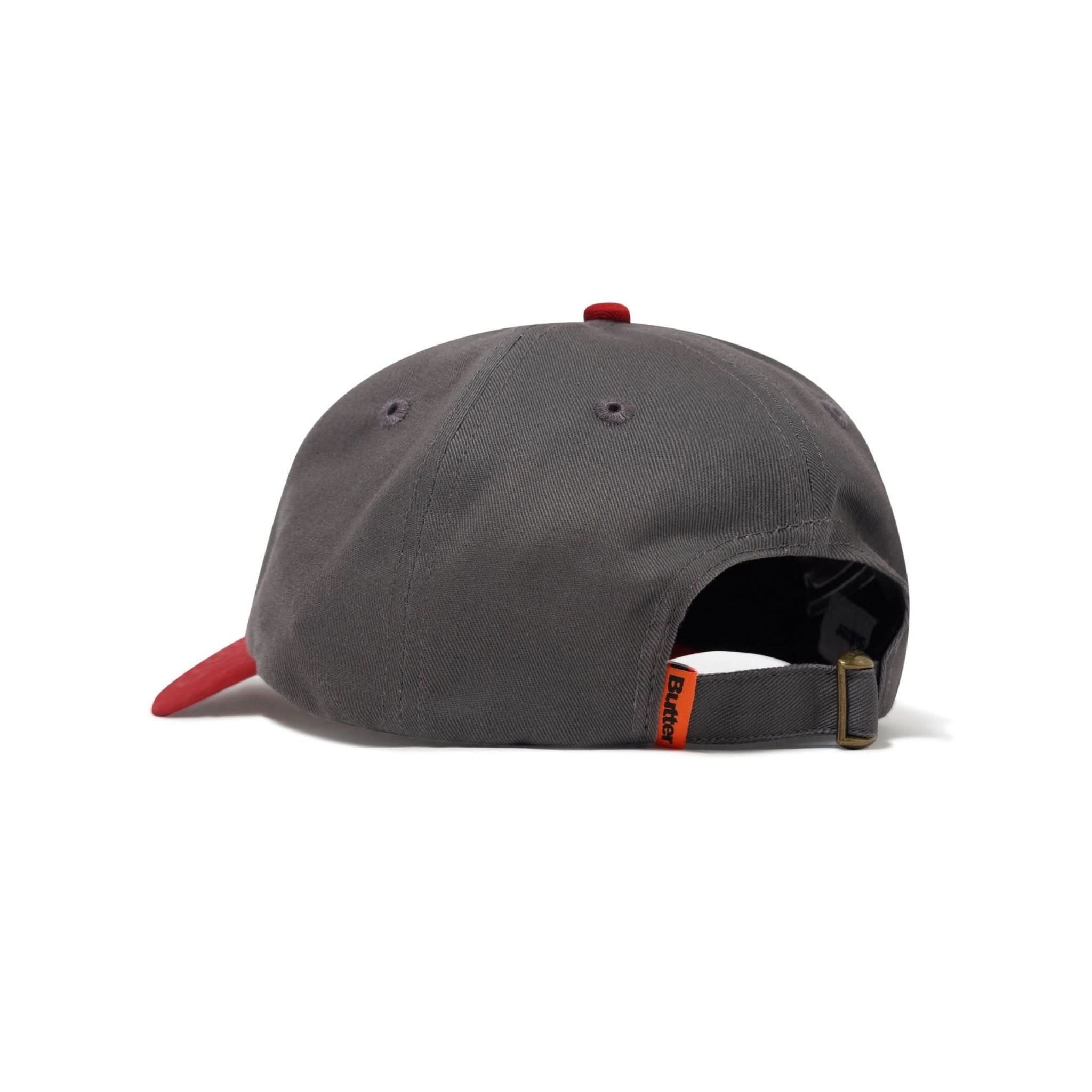 Butter Goods | Alpine 6 Panel Cap – Smoke/Cardinal - Gallery Streetwear