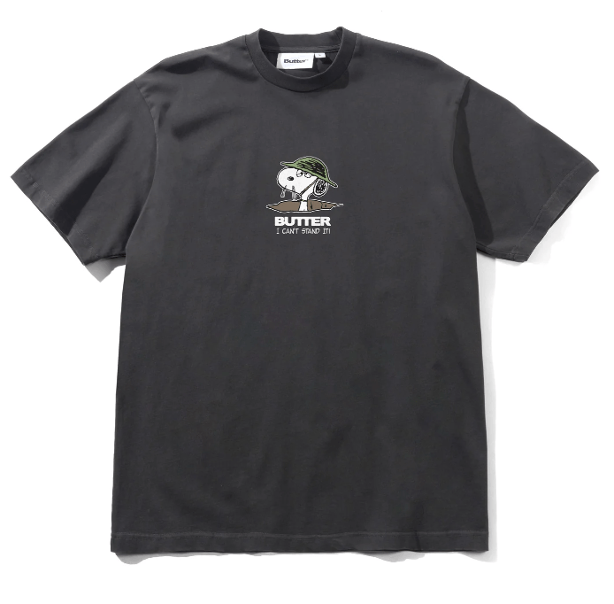 Butter Goods Can't Stand It Tee - Washed Black - Gallery Streetwear