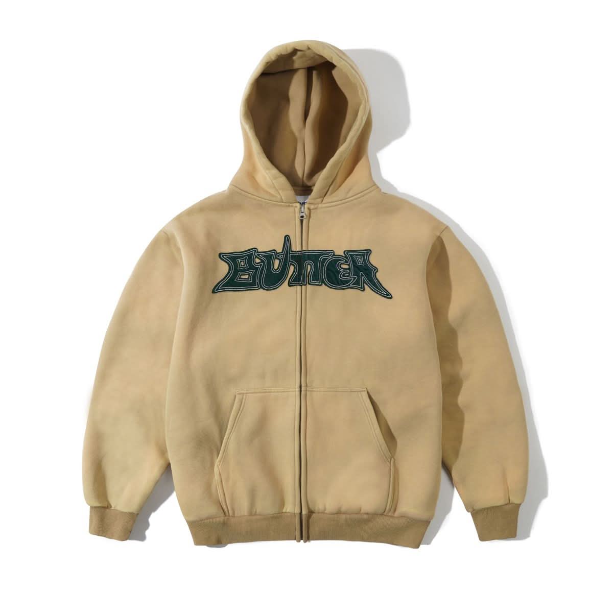 Butter Goods Encounter Zip Thru Hoodie โ Tan - Gallery Streetwear