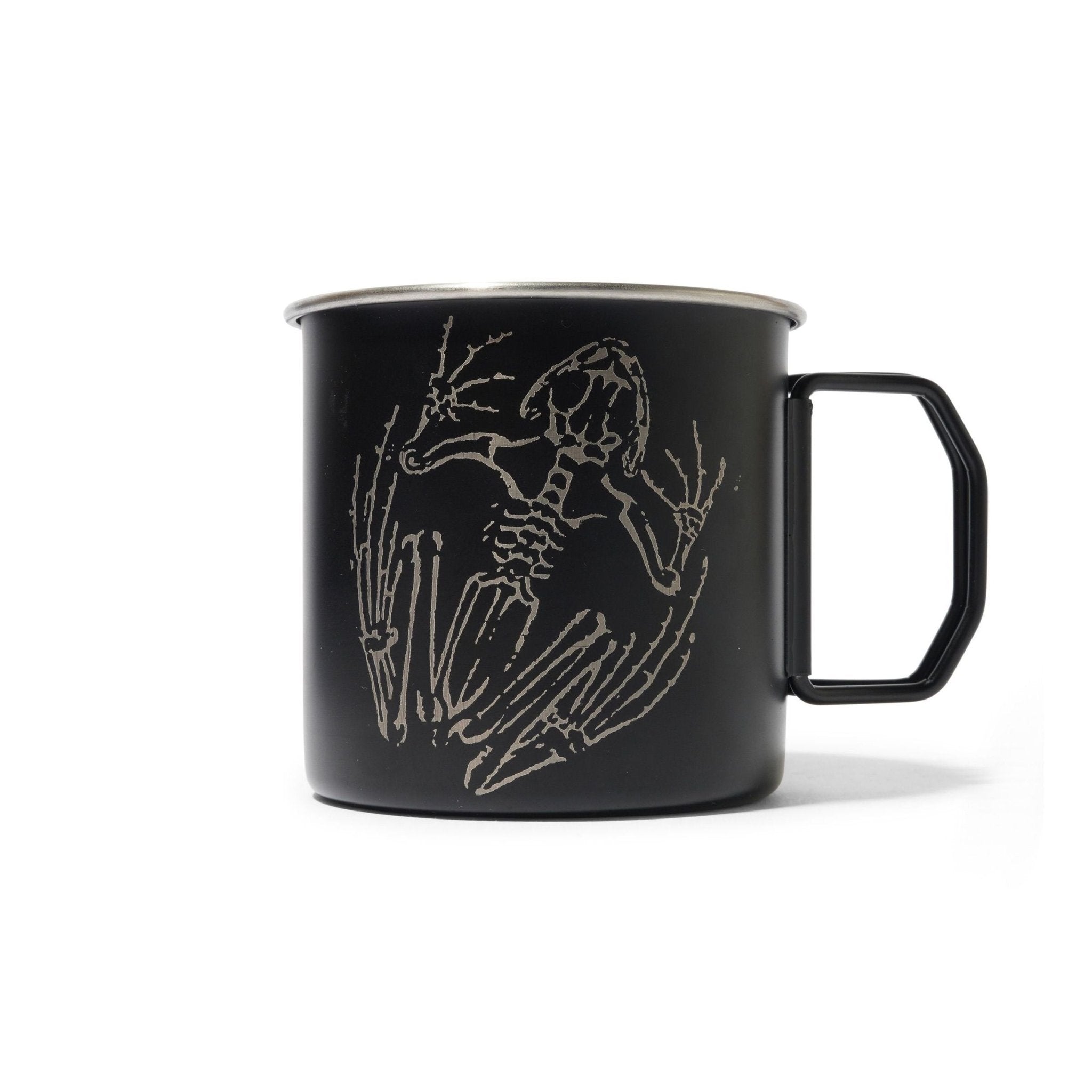 Butter Goods | Metal Camp Mug – Black with Laser Etched Graphi - Gallery Streetwear
