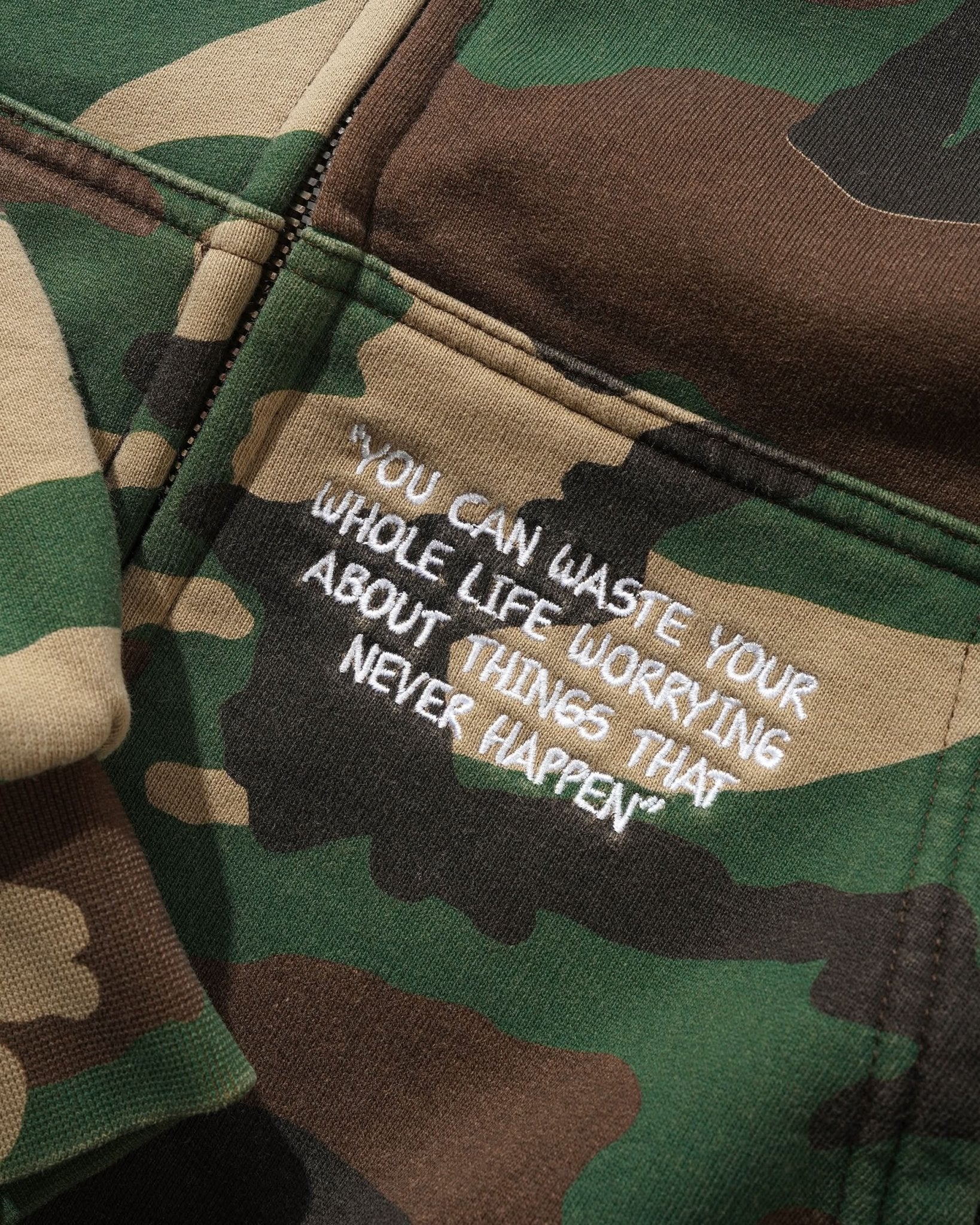 Butter Goods Patches Zip - Thru Hoodie - Camo - Gallery Streetwear