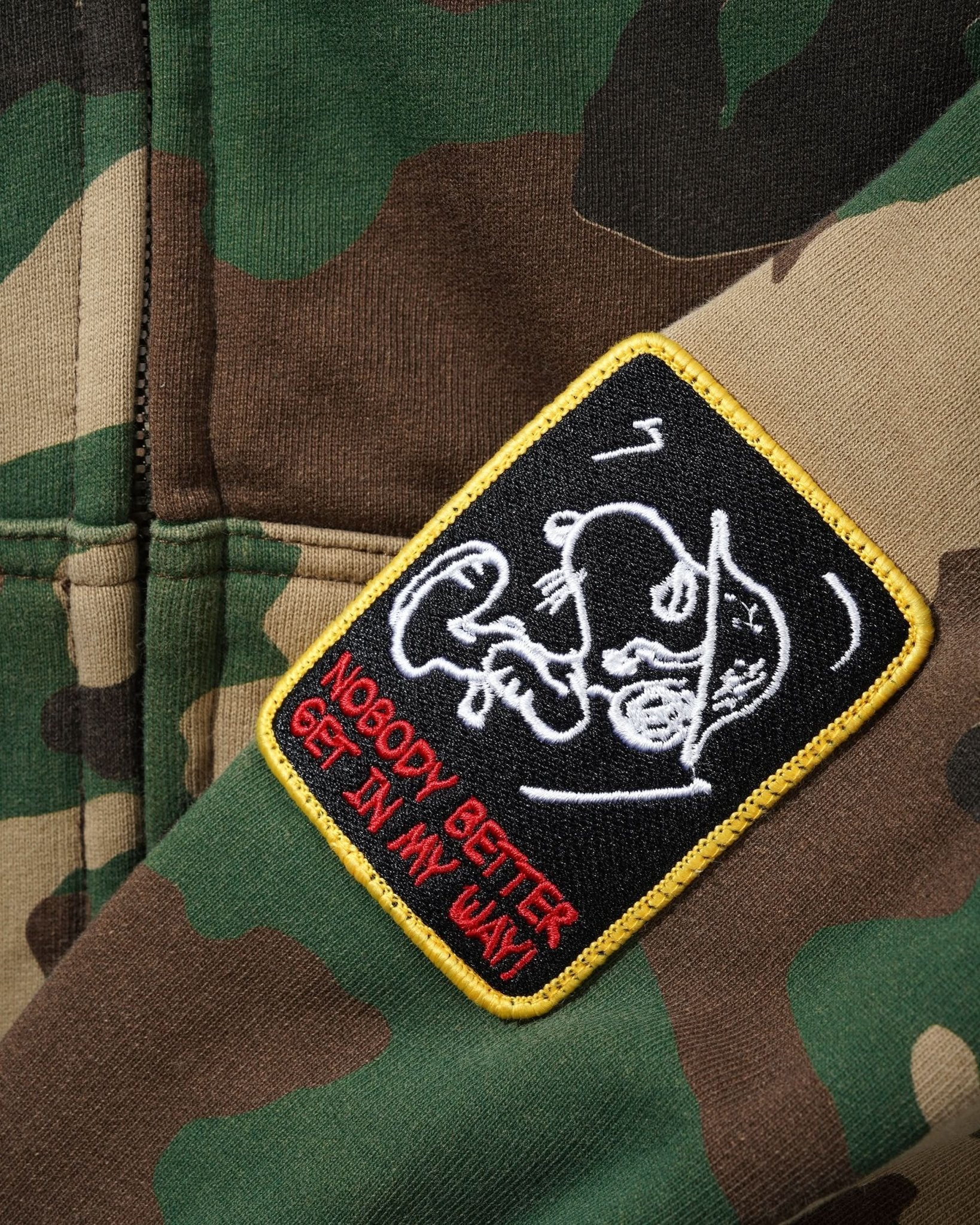 Butter Goods Patches Zip - Thru Hoodie - Camo - Gallery Streetwear