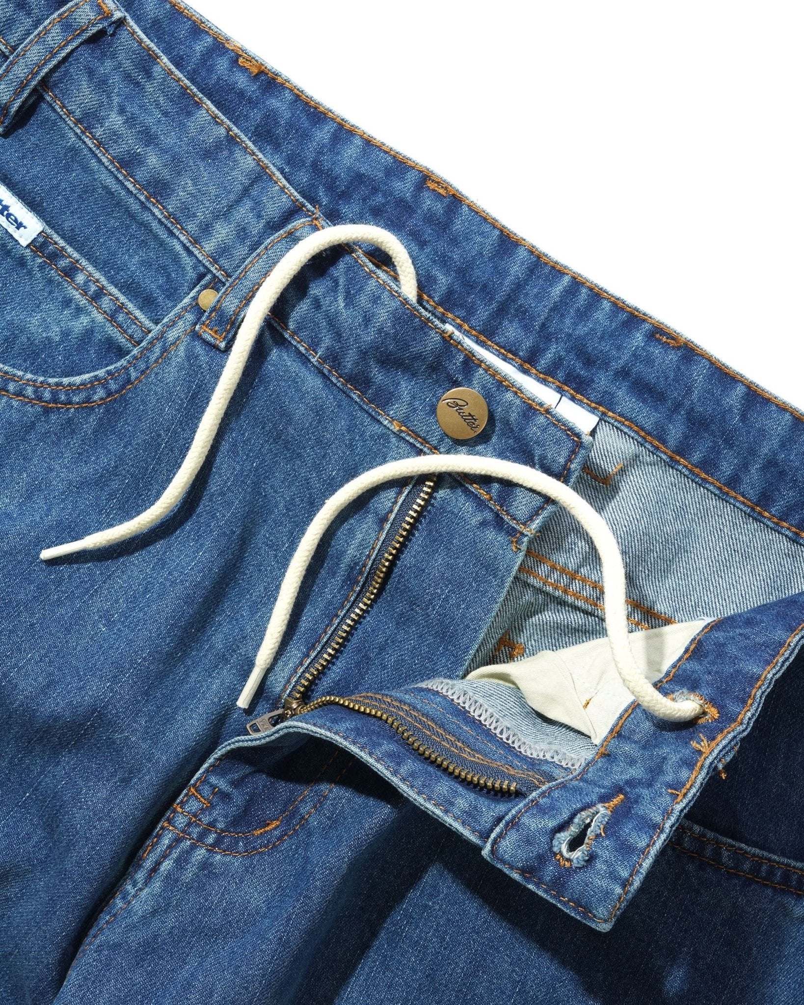 Butter Goods Spike Denim Jeans - Distressed Indigo - Gallery Streetwear
