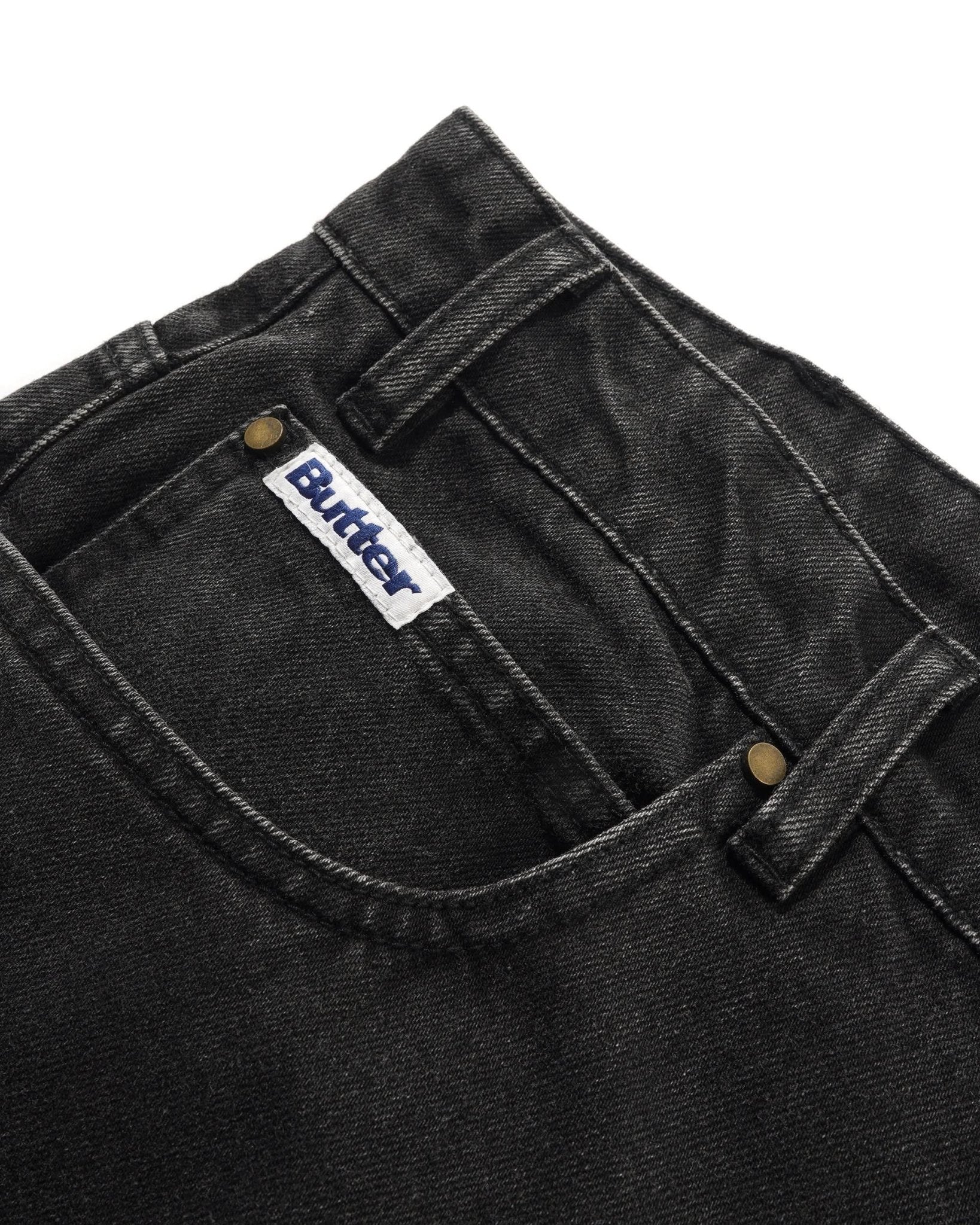 Butter Goods Spike Denim Jeans - Faded Black - Gallery Streetwear