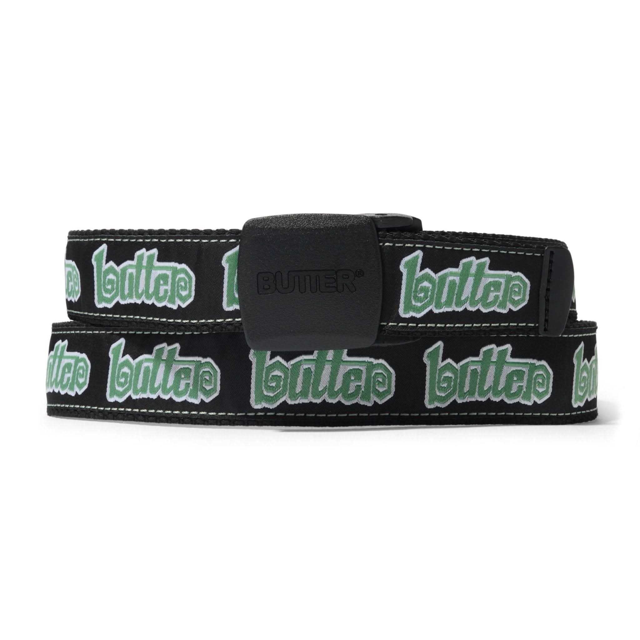Butter Goods | Swirl Woven Belt – Black with Jacquard Artwork - Gallery Streetwear