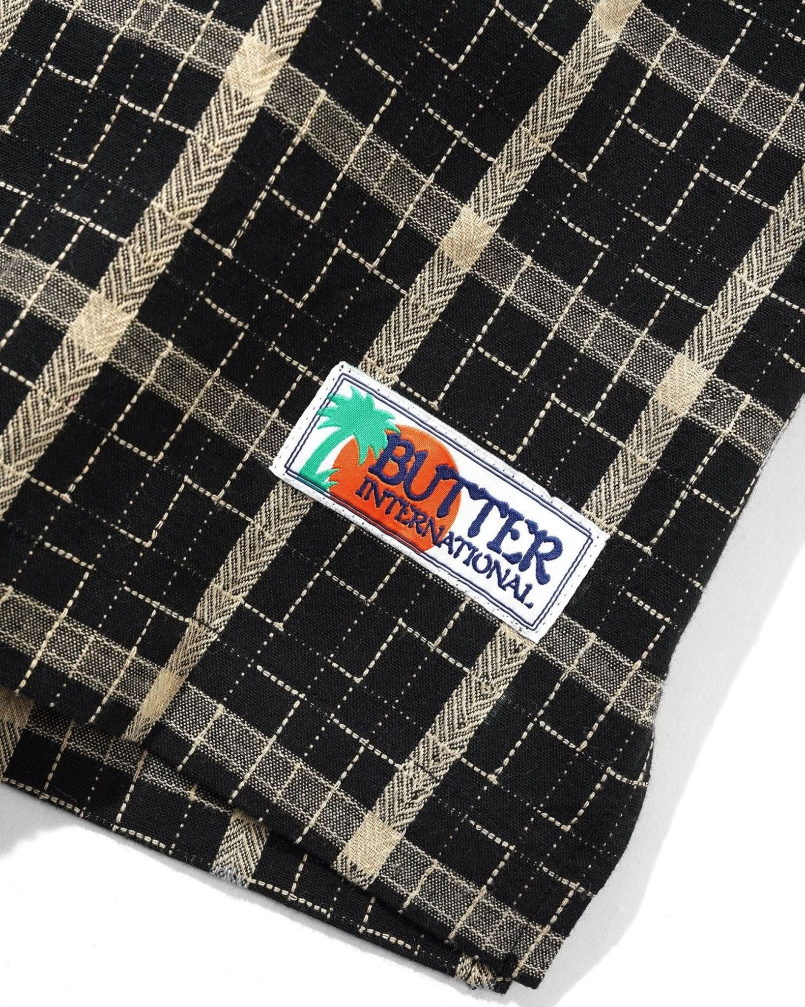 Butter Goods | Vacation Short Sleeve Shirt – Black Cotton Button - Up - Gallery Streetwear