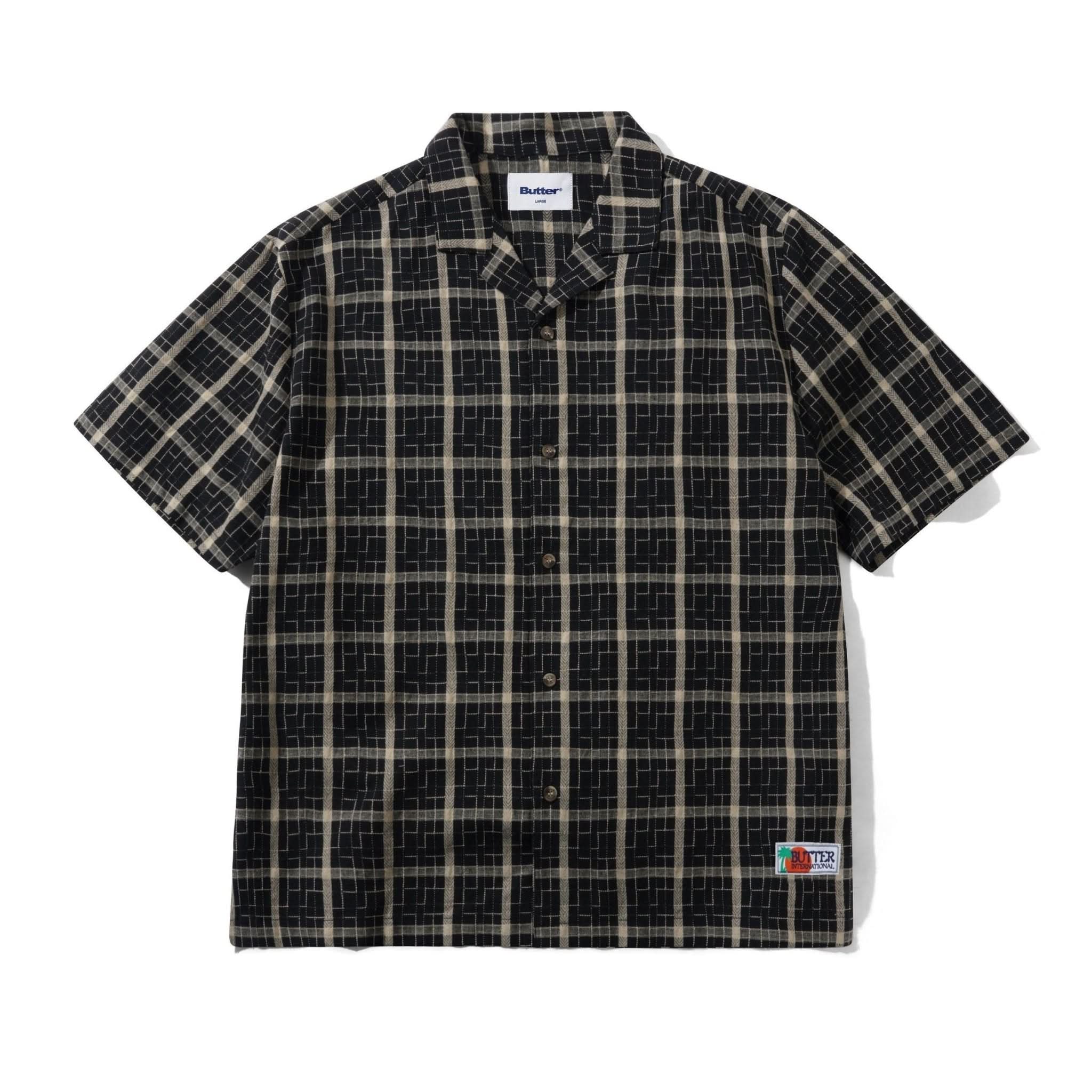 Butter Goods | Vacation Short Sleeve Shirt – Black Cotton Button - Up - Gallery Streetwear