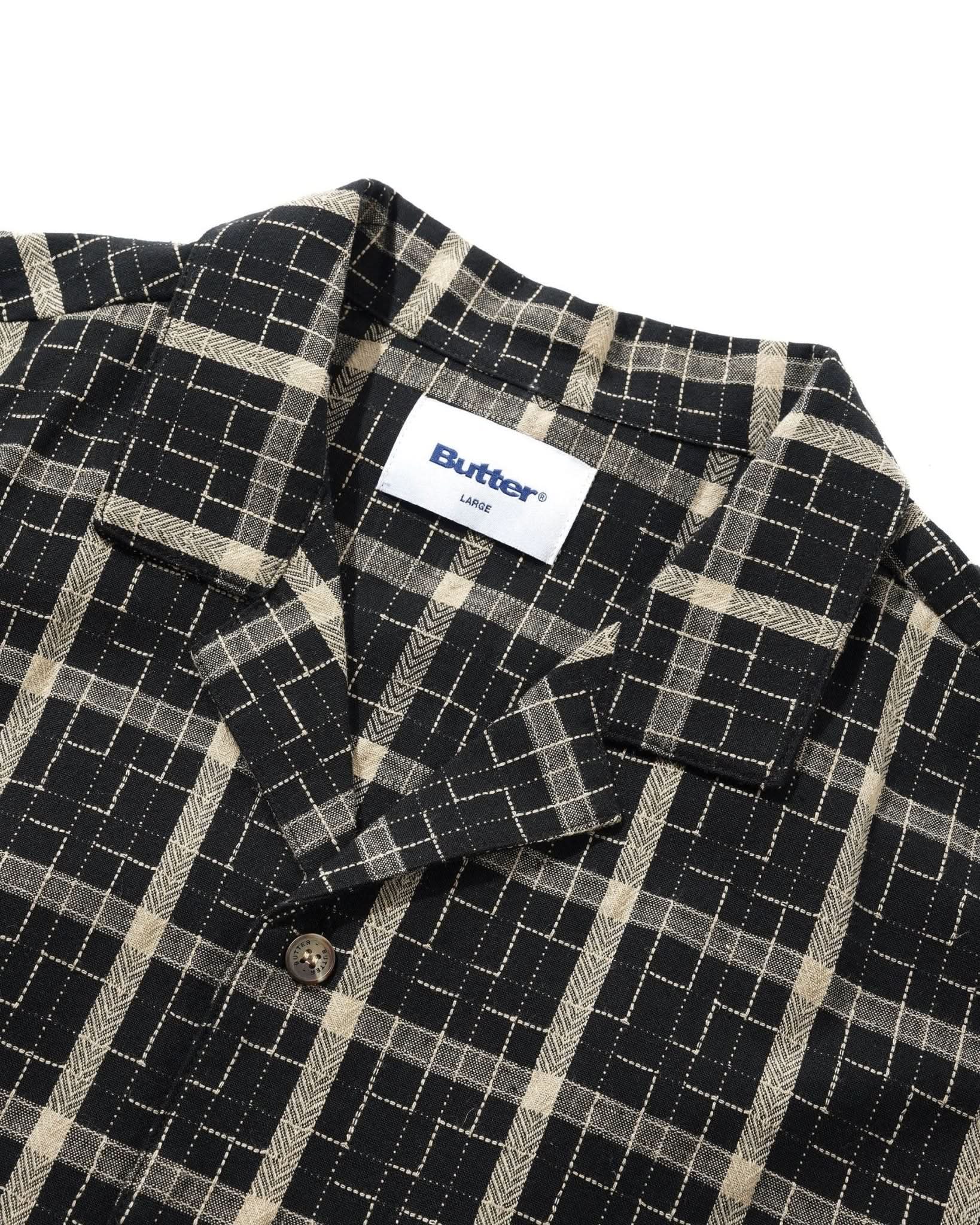 Butter Goods | Vacation Short Sleeve Shirt – Black Cotton Button - Up - Gallery Streetwear