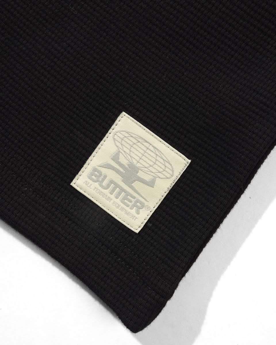 Butter Goods Waffle L/s Top (Black) - Gallery Streetwear