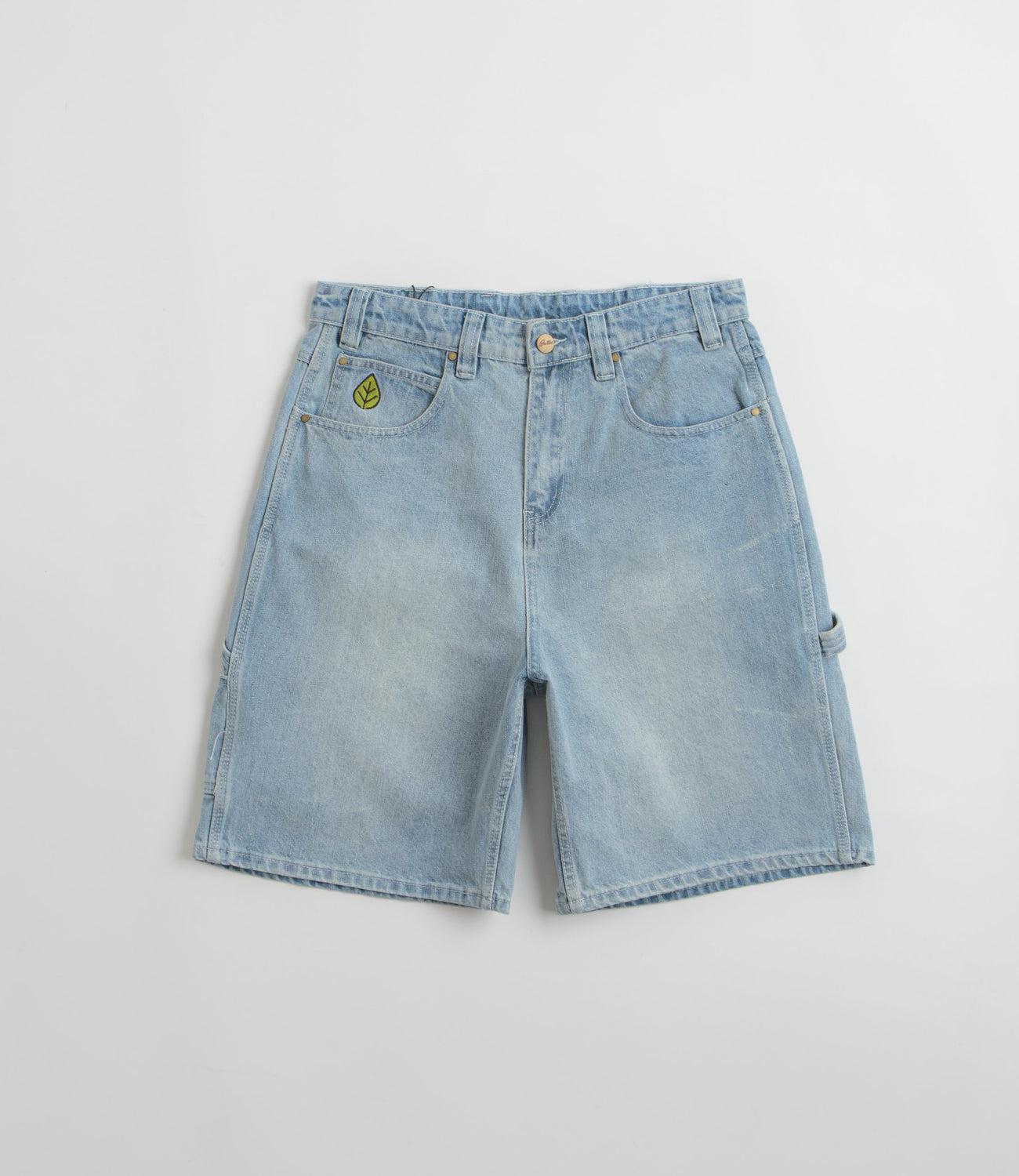 Butter Goods Weathergear Denim Shorts Faded Blue - front