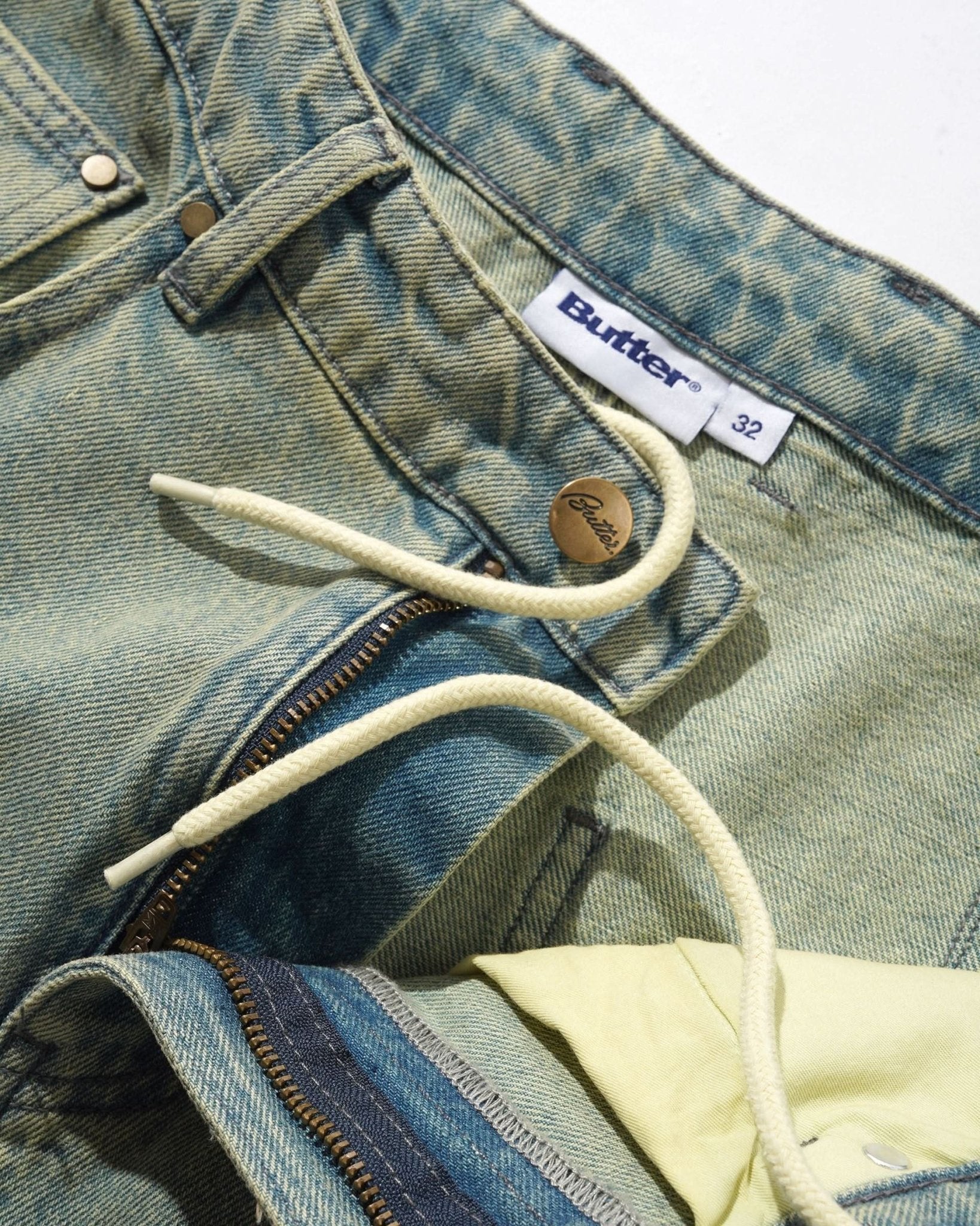 Butter Goods | Wide Cut Denim Jeans – Tinted Blue Wash - Gallery Streetwear