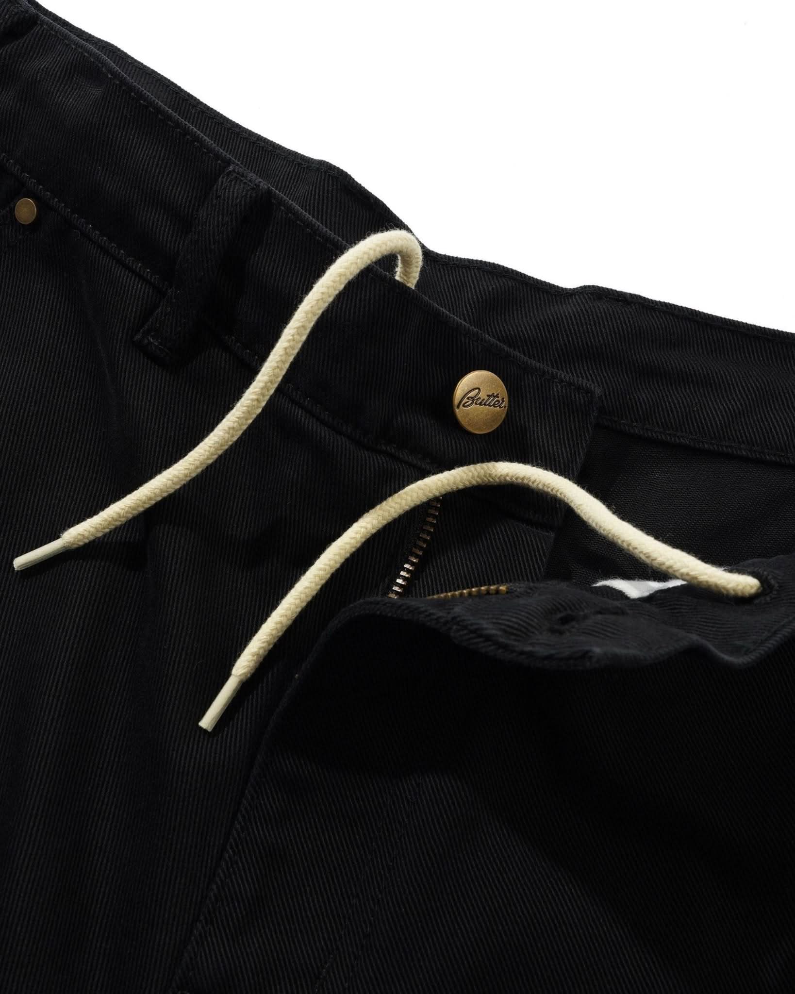 Butter Goods Work Pants – Black Twill Baggy Fit - Gallery Streetwear