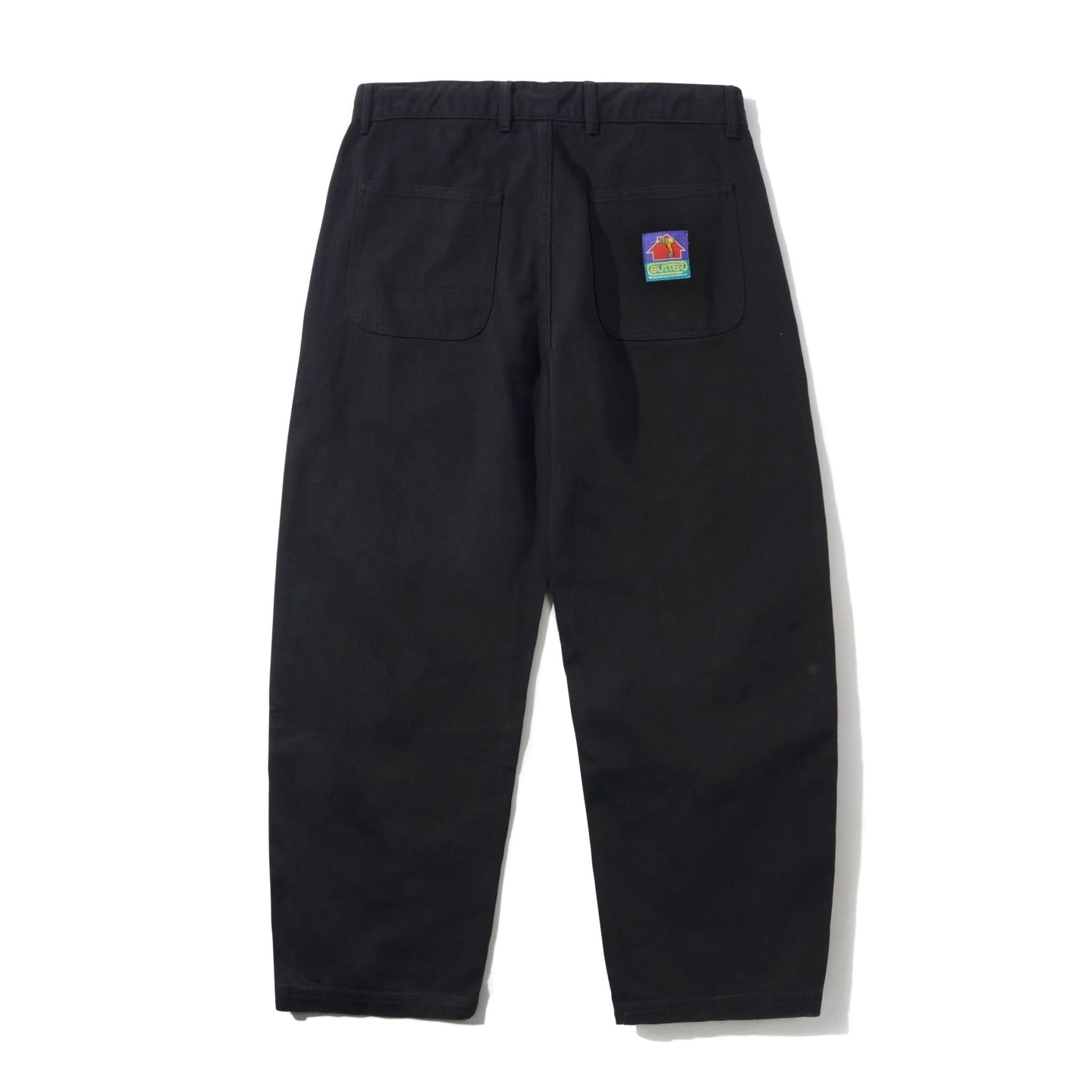 Butter Goods Work Pants – Black Twill Baggy Fit - Gallery Streetwear