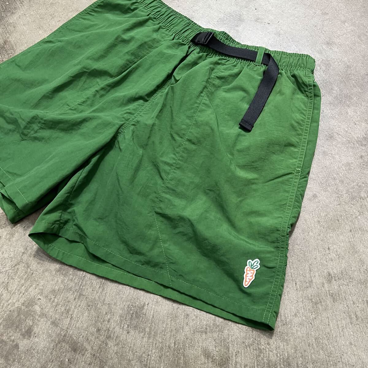 Carrots Stem Nylon Shorts - Green - Gallery Streetwear