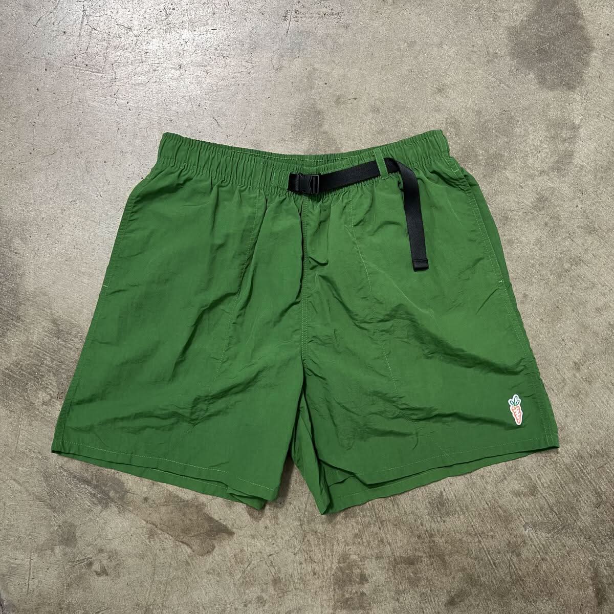 Carrots Stem Nylon Shorts - Green - Gallery Streetwear