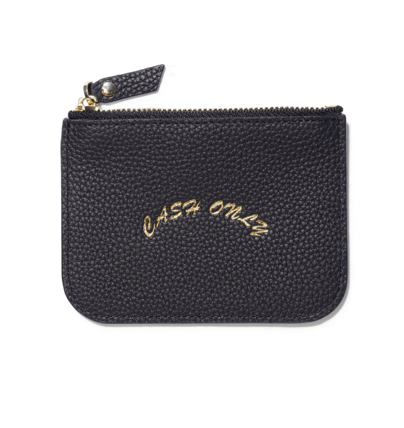 Cash Only | Leather Zip Wallet - Gallery Streetwear